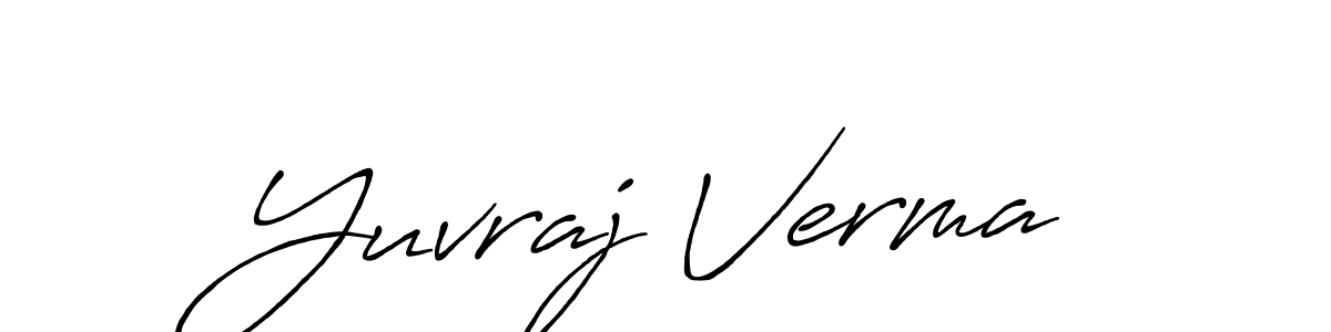 Similarly Antro_Vectra_Bolder is the best handwritten signature design. Signature creator online .You can use it as an online autograph creator for name Yuvraj Verma. Yuvraj Verma signature style 7 images and pictures png