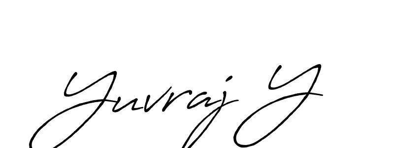 The best way (Antro_Vectra_Bolder) to make a short signature is to pick only two or three words in your name. The name Yuvraj Y include a total of six letters. For converting this name. Yuvraj Y signature style 7 images and pictures png