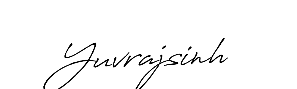 How to make Yuvrajsinh name signature. Use Antro_Vectra_Bolder style for creating short signs online. This is the latest handwritten sign. Yuvrajsinh signature style 7 images and pictures png