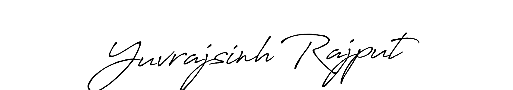 How to make Yuvrajsinh Rajput name signature. Use Antro_Vectra_Bolder style for creating short signs online. This is the latest handwritten sign. Yuvrajsinh Rajput signature style 7 images and pictures png