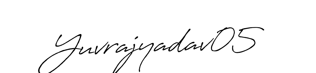 Design your own signature with our free online signature maker. With this signature software, you can create a handwritten (Antro_Vectra_Bolder) signature for name Yuvrajyadav05. Yuvrajyadav05 signature style 7 images and pictures png