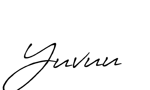 if you are searching for the best signature style for your name Yuvuu. so please give up your signature search. here we have designed multiple signature styles  using Antro_Vectra_Bolder. Yuvuu signature style 7 images and pictures png