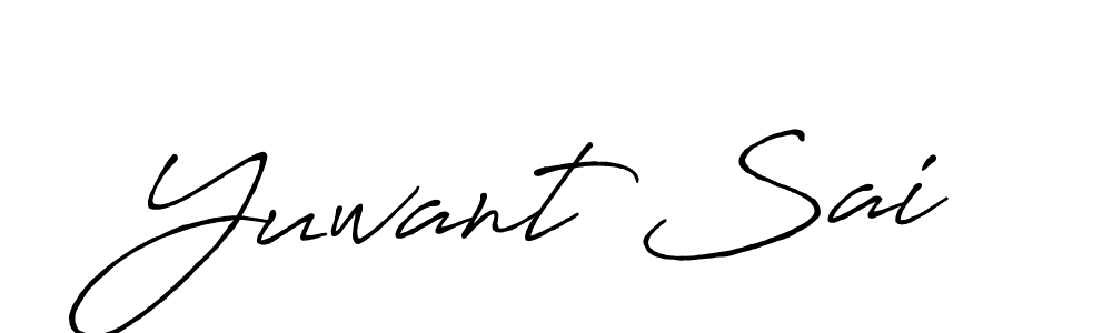 Create a beautiful signature design for name Yuwant Sai. With this signature (Antro_Vectra_Bolder) fonts, you can make a handwritten signature for free. Yuwant Sai signature style 7 images and pictures png