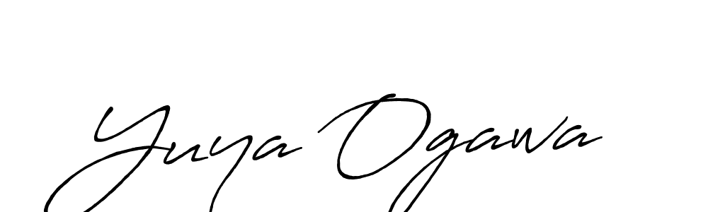 Use a signature maker to create a handwritten signature online. With this signature software, you can design (Antro_Vectra_Bolder) your own signature for name Yuya Ogawa. Yuya Ogawa signature style 7 images and pictures png