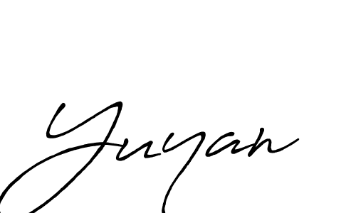 Create a beautiful signature design for name Yuyan. With this signature (Antro_Vectra_Bolder) fonts, you can make a handwritten signature for free. Yuyan signature style 7 images and pictures png