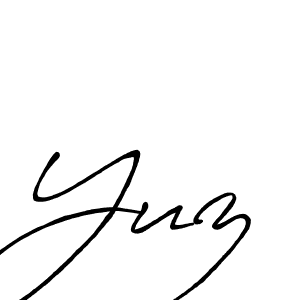 You should practise on your own different ways (Antro_Vectra_Bolder) to write your name (Yuz) in signature. don't let someone else do it for you. Yuz signature style 7 images and pictures png