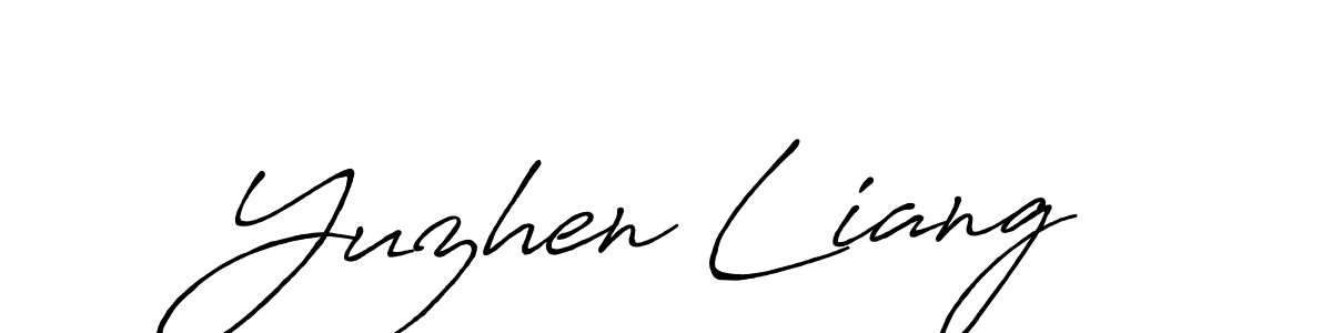 Yuzhen Liang stylish signature style. Best Handwritten Sign (Antro_Vectra_Bolder) for my name. Handwritten Signature Collection Ideas for my name Yuzhen Liang. Yuzhen Liang signature style 7 images and pictures png