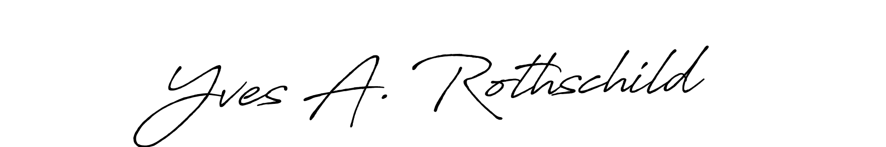 How to make Yves A. Rothschild name signature. Use Antro_Vectra_Bolder style for creating short signs online. This is the latest handwritten sign. Yves A. Rothschild signature style 7 images and pictures png