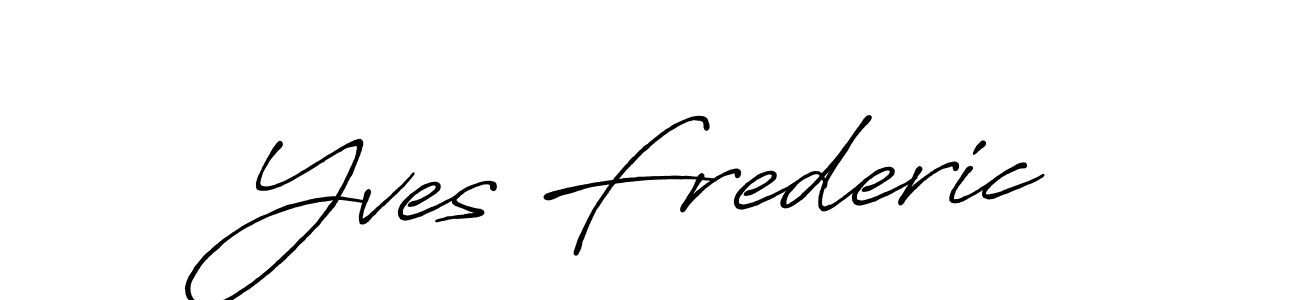 How to make Yves Frederic name signature. Use Antro_Vectra_Bolder style for creating short signs online. This is the latest handwritten sign. Yves Frederic signature style 7 images and pictures png