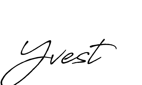 How to make Yvest signature? Antro_Vectra_Bolder is a professional autograph style. Create handwritten signature for Yvest name. Yvest signature style 7 images and pictures png