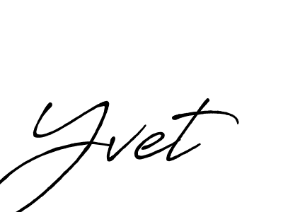 Use a signature maker to create a handwritten signature online. With this signature software, you can design (Antro_Vectra_Bolder) your own signature for name Yvet. Yvet signature style 7 images and pictures png