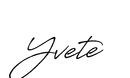 Make a beautiful signature design for name Yvete. With this signature (Antro_Vectra_Bolder) style, you can create a handwritten signature for free. Yvete signature style 7 images and pictures png