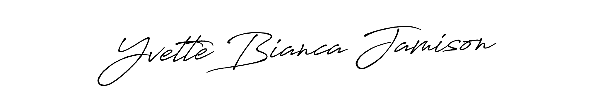 Once you've used our free online signature maker to create your best signature Antro_Vectra_Bolder style, it's time to enjoy all of the benefits that Yvette Bianca Jamison name signing documents. Yvette Bianca Jamison signature style 7 images and pictures png