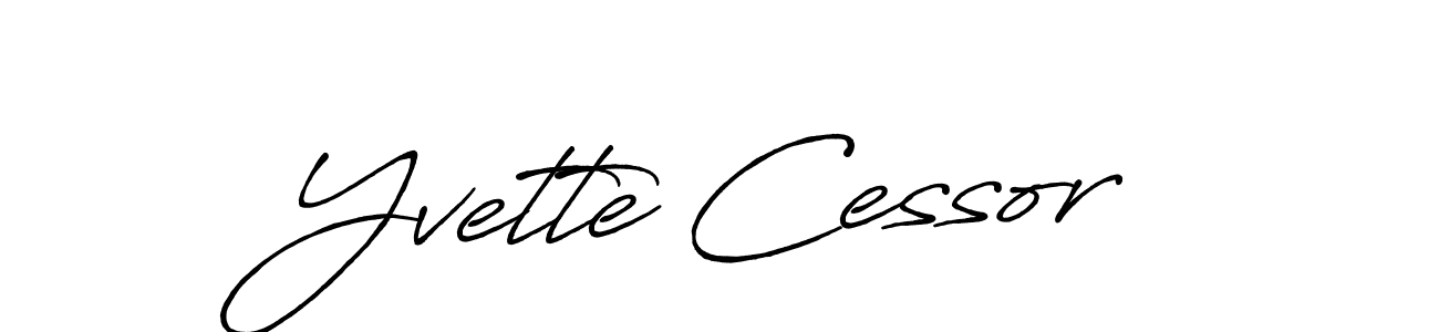 How to make Yvette Cessor name signature. Use Antro_Vectra_Bolder style for creating short signs online. This is the latest handwritten sign. Yvette Cessor signature style 7 images and pictures png