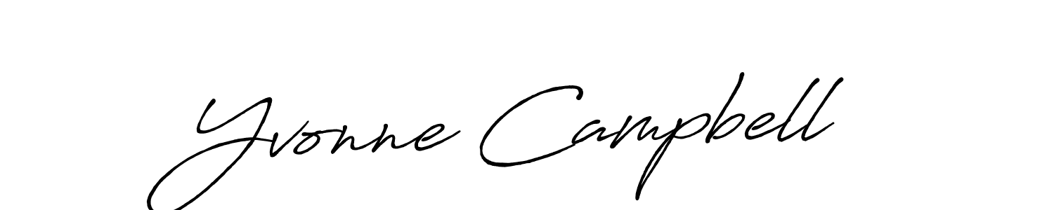 Create a beautiful signature design for name Yvonne Campbell. With this signature (Antro_Vectra_Bolder) fonts, you can make a handwritten signature for free. Yvonne Campbell signature style 7 images and pictures png