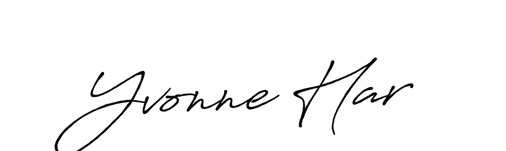 You should practise on your own different ways (Antro_Vectra_Bolder) to write your name (Yvonne Har) in signature. don't let someone else do it for you. Yvonne Har signature style 7 images and pictures png