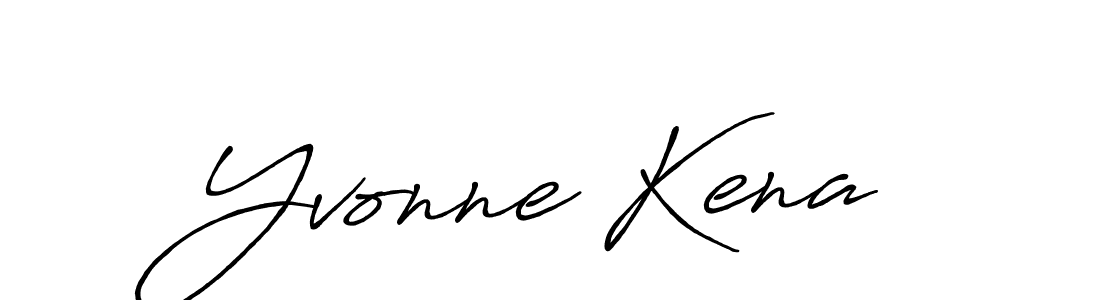 Create a beautiful signature design for name Yvonne Kena. With this signature (Antro_Vectra_Bolder) fonts, you can make a handwritten signature for free. Yvonne Kena signature style 7 images and pictures png