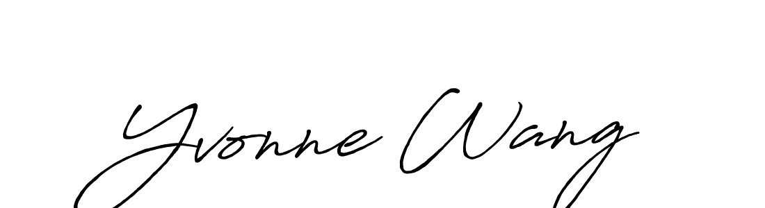 Antro_Vectra_Bolder is a professional signature style that is perfect for those who want to add a touch of class to their signature. It is also a great choice for those who want to make their signature more unique. Get Yvonne Wang name to fancy signature for free. Yvonne Wang signature style 7 images and pictures png