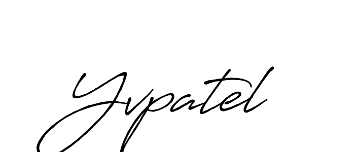 Make a beautiful signature design for name Yvpatel. With this signature (Antro_Vectra_Bolder) style, you can create a handwritten signature for free. Yvpatel signature style 7 images and pictures png