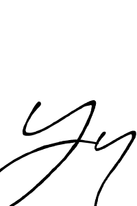 How to make Yy signature? Antro_Vectra_Bolder is a professional autograph style. Create handwritten signature for Yy name. Yy signature style 7 images and pictures png