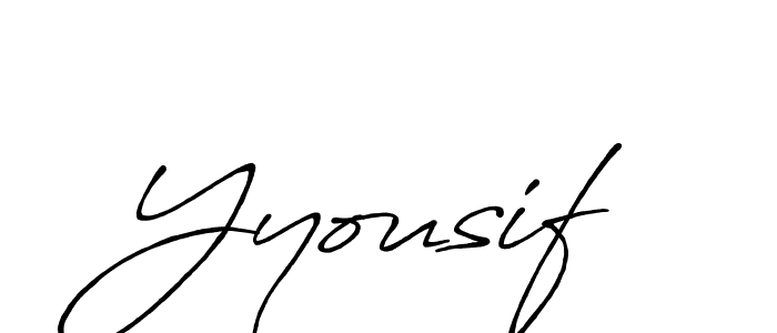 Use a signature maker to create a handwritten signature online. With this signature software, you can design (Antro_Vectra_Bolder) your own signature for name Yyousif. Yyousif signature style 7 images and pictures png