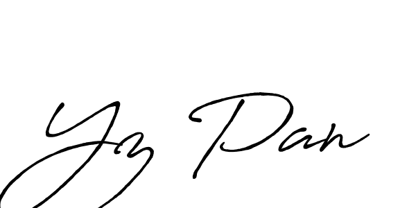 How to make Yz Pan name signature. Use Antro_Vectra_Bolder style for creating short signs online. This is the latest handwritten sign. Yz Pan signature style 7 images and pictures png