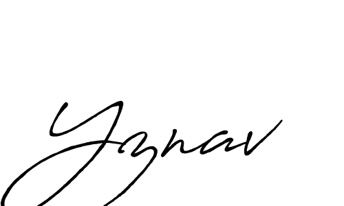 Make a beautiful signature design for name Yznav. With this signature (Antro_Vectra_Bolder) style, you can create a handwritten signature for free. Yznav signature style 7 images and pictures png