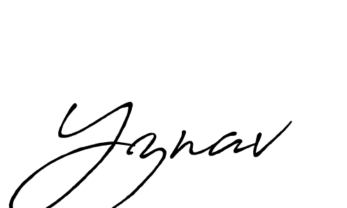 Make a beautiful signature design for name Yznav. With this signature (Antro_Vectra_Bolder) style, you can create a handwritten signature for free. Yznav signature style 7 images and pictures png