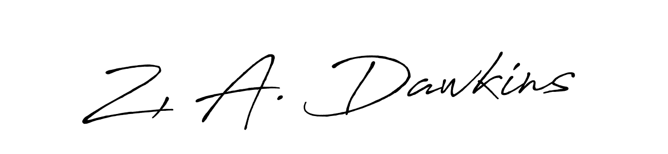 Similarly Antro_Vectra_Bolder is the best handwritten signature design. Signature creator online .You can use it as an online autograph creator for name Z, A. Dawkins. Z, A. Dawkins signature style 7 images and pictures png