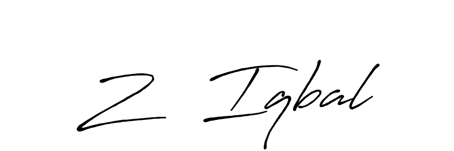 It looks lik you need a new signature style for name Z   Iqbal. Design unique handwritten (Antro_Vectra_Bolder) signature with our free signature maker in just a few clicks. Z   Iqbal signature style 7 images and pictures png