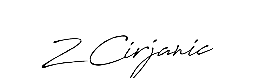 Use a signature maker to create a handwritten signature online. With this signature software, you can design (Antro_Vectra_Bolder) your own signature for name Z Cirjanic. Z Cirjanic signature style 7 images and pictures png