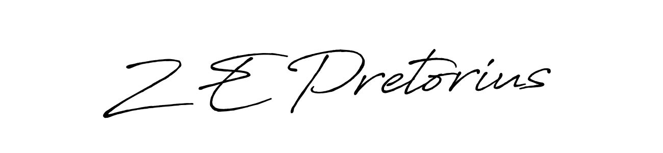 It looks lik you need a new signature style for name Z E Pretorius. Design unique handwritten (Antro_Vectra_Bolder) signature with our free signature maker in just a few clicks. Z E Pretorius signature style 7 images and pictures png