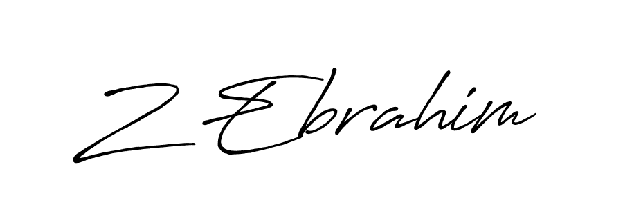 Also we have Z Ebrahim name is the best signature style. Create professional handwritten signature collection using Antro_Vectra_Bolder autograph style. Z Ebrahim signature style 7 images and pictures png