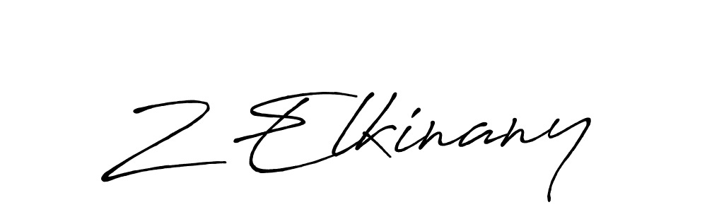 Create a beautiful signature design for name Z Elkinany. With this signature (Antro_Vectra_Bolder) fonts, you can make a handwritten signature for free. Z Elkinany signature style 7 images and pictures png