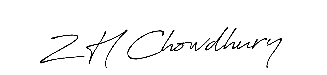 This is the best signature style for the Z H Chowdhury name. Also you like these signature font (Antro_Vectra_Bolder). Mix name signature. Z H Chowdhury signature style 7 images and pictures png