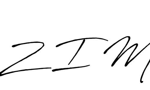 It looks lik you need a new signature style for name Z I M. Design unique handwritten (Antro_Vectra_Bolder) signature with our free signature maker in just a few clicks. Z I M signature style 7 images and pictures png