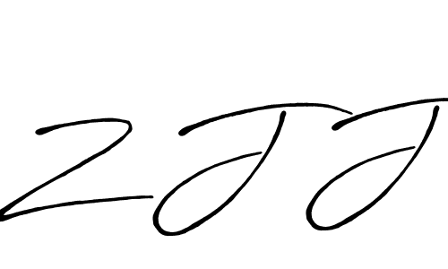 It looks lik you need a new signature style for name Z J J. Design unique handwritten (Antro_Vectra_Bolder) signature with our free signature maker in just a few clicks. Z J J signature style 7 images and pictures png