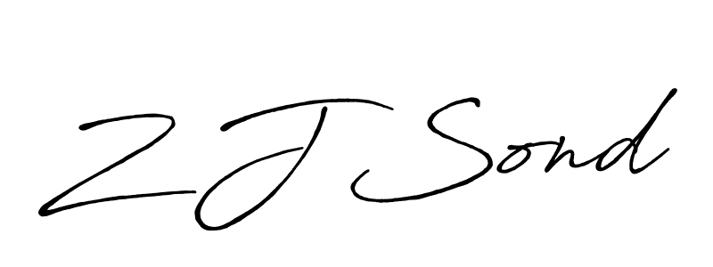 Also You can easily find your signature by using the search form. We will create Z J Sond name handwritten signature images for you free of cost using Antro_Vectra_Bolder sign style. Z J Sond signature style 7 images and pictures png