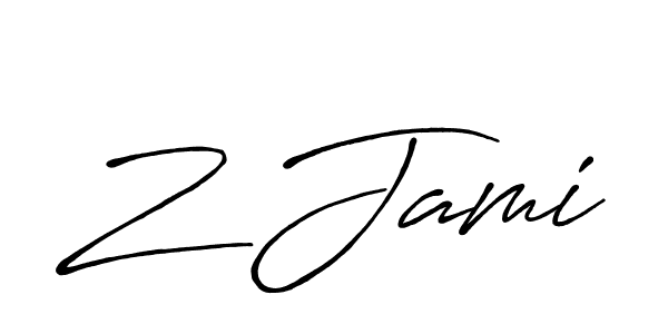 Similarly Antro_Vectra_Bolder is the best handwritten signature design. Signature creator online .You can use it as an online autograph creator for name Z Jami. Z Jami signature style 7 images and pictures png