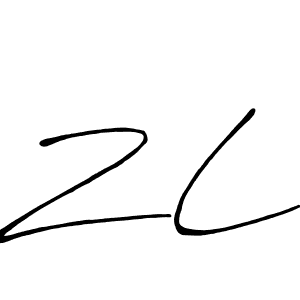 You should practise on your own different ways (Antro_Vectra_Bolder) to write your name (Z L) in signature. don't let someone else do it for you. Z L signature style 7 images and pictures png