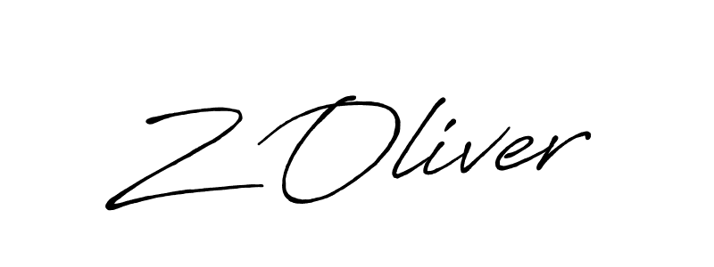 Z Oliver stylish signature style. Best Handwritten Sign (Antro_Vectra_Bolder) for my name. Handwritten Signature Collection Ideas for my name Z Oliver. Z Oliver signature style 7 images and pictures png