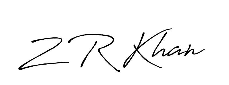 You can use this online signature creator to create a handwritten signature for the name Z R Khan. This is the best online autograph maker. Z R Khan signature style 7 images and pictures png