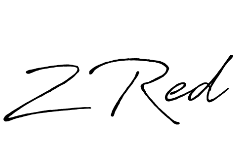 How to Draw Z Red signature style? Antro_Vectra_Bolder is a latest design signature styles for name Z Red. Z Red signature style 7 images and pictures png