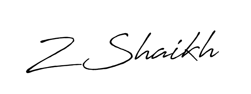 It looks lik you need a new signature style for name Z Shaikh. Design unique handwritten (Antro_Vectra_Bolder) signature with our free signature maker in just a few clicks. Z Shaikh signature style 7 images and pictures png