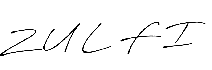 How to make Z U L F I signature? Antro_Vectra_Bolder is a professional autograph style. Create handwritten signature for Z U L F I name. Z U L F I signature style 7 images and pictures png