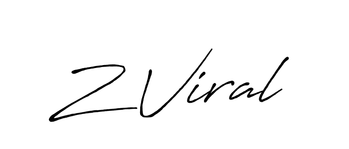 Design your own signature with our free online signature maker. With this signature software, you can create a handwritten (Antro_Vectra_Bolder) signature for name Z Viral. Z Viral signature style 7 images and pictures png