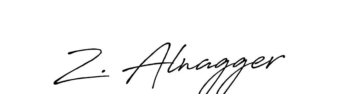 Design your own signature with our free online signature maker. With this signature software, you can create a handwritten (Antro_Vectra_Bolder) signature for name Z. Alnagger. Z. Alnagger signature style 7 images and pictures png