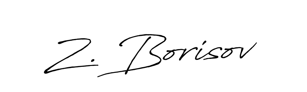 Design your own signature with our free online signature maker. With this signature software, you can create a handwritten (Antro_Vectra_Bolder) signature for name Z. Borisov. Z. Borisov signature style 7 images and pictures png