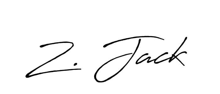 Also You can easily find your signature by using the search form. We will create Z. Jack name handwritten signature images for you free of cost using Antro_Vectra_Bolder sign style. Z. Jack signature style 7 images and pictures png