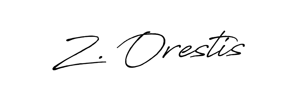 You should practise on your own different ways (Antro_Vectra_Bolder) to write your name (Z. Orestis) in signature. don't let someone else do it for you. Z. Orestis signature style 7 images and pictures png